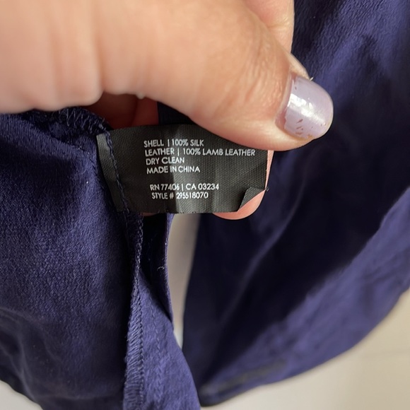 Club Monaco silk and leather open-back blouse - Picture 7 of 7